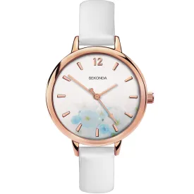 Sekonda SK2623 White Leather Womens Watch