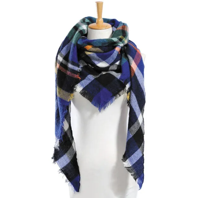 Top quality Winter Scarf Plaid Scarf Designer Unisex Acrylic Basic Shawls Women's Scarves hot sale VS051