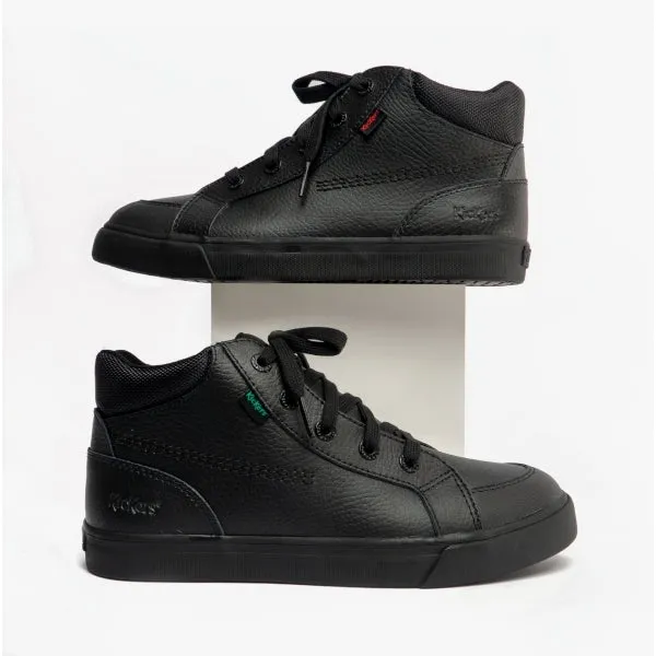 TOVNI HI PADDED Boys Leather Shoes Black