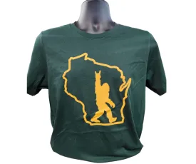 WI Sasquatch T-Shirt - Green & Gold