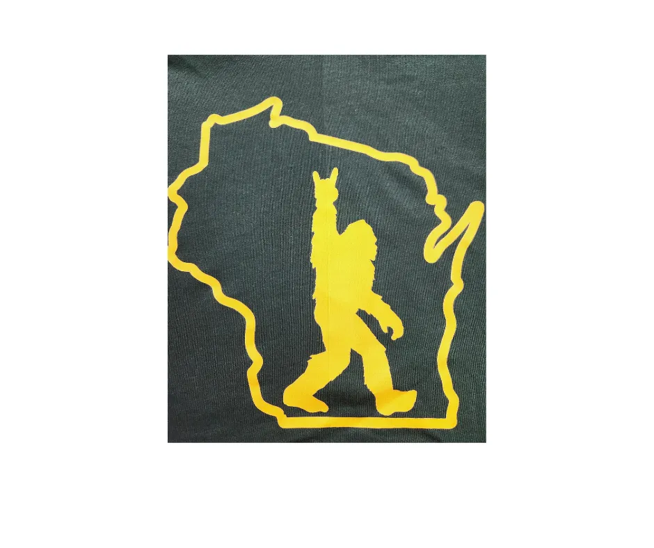 WI Sasquatch T-Shirt - Green & Gold