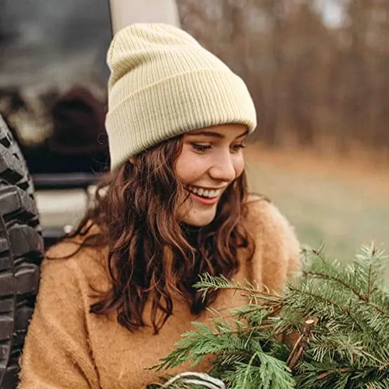 Winter Knitted Cuffed Beanie Hats