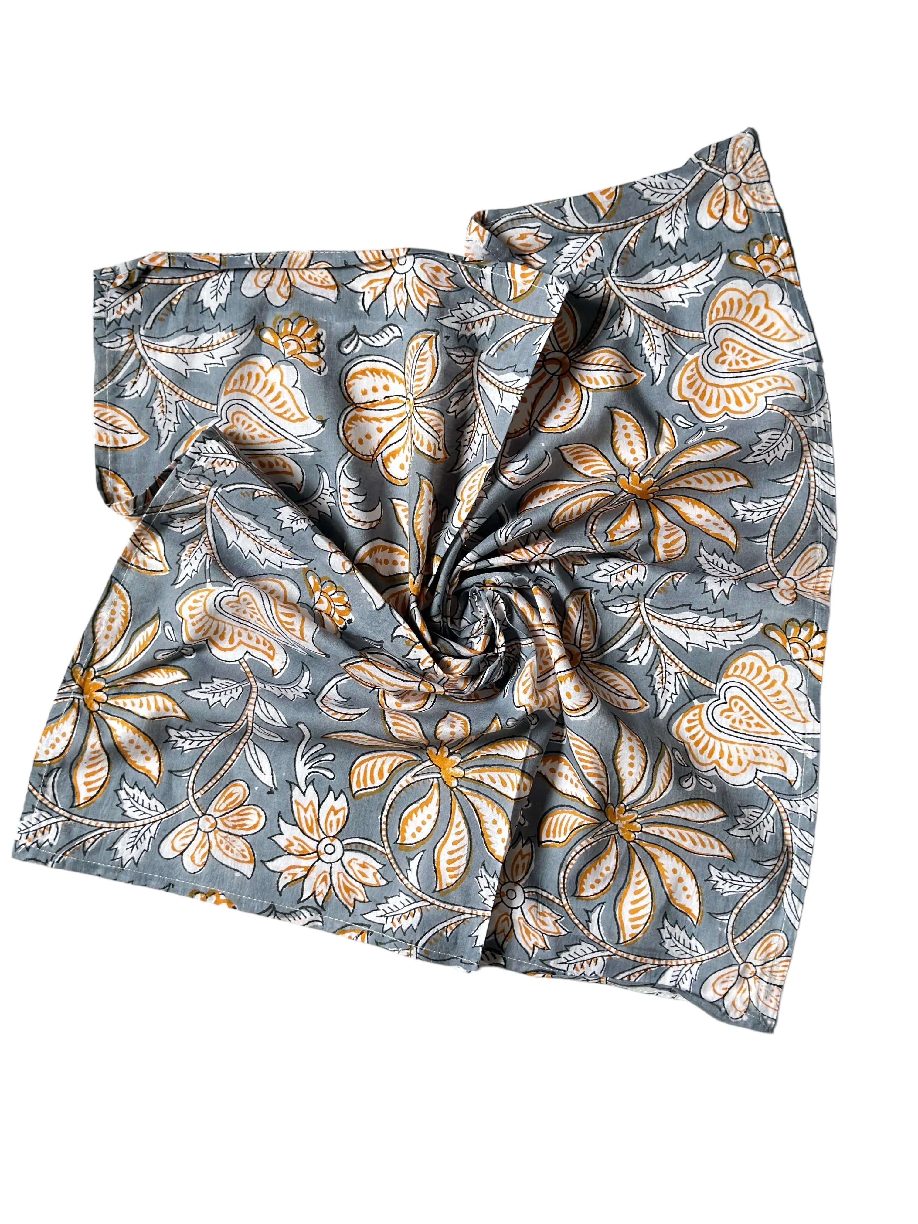 Wood/Hand Block Printed Cotton Bandana