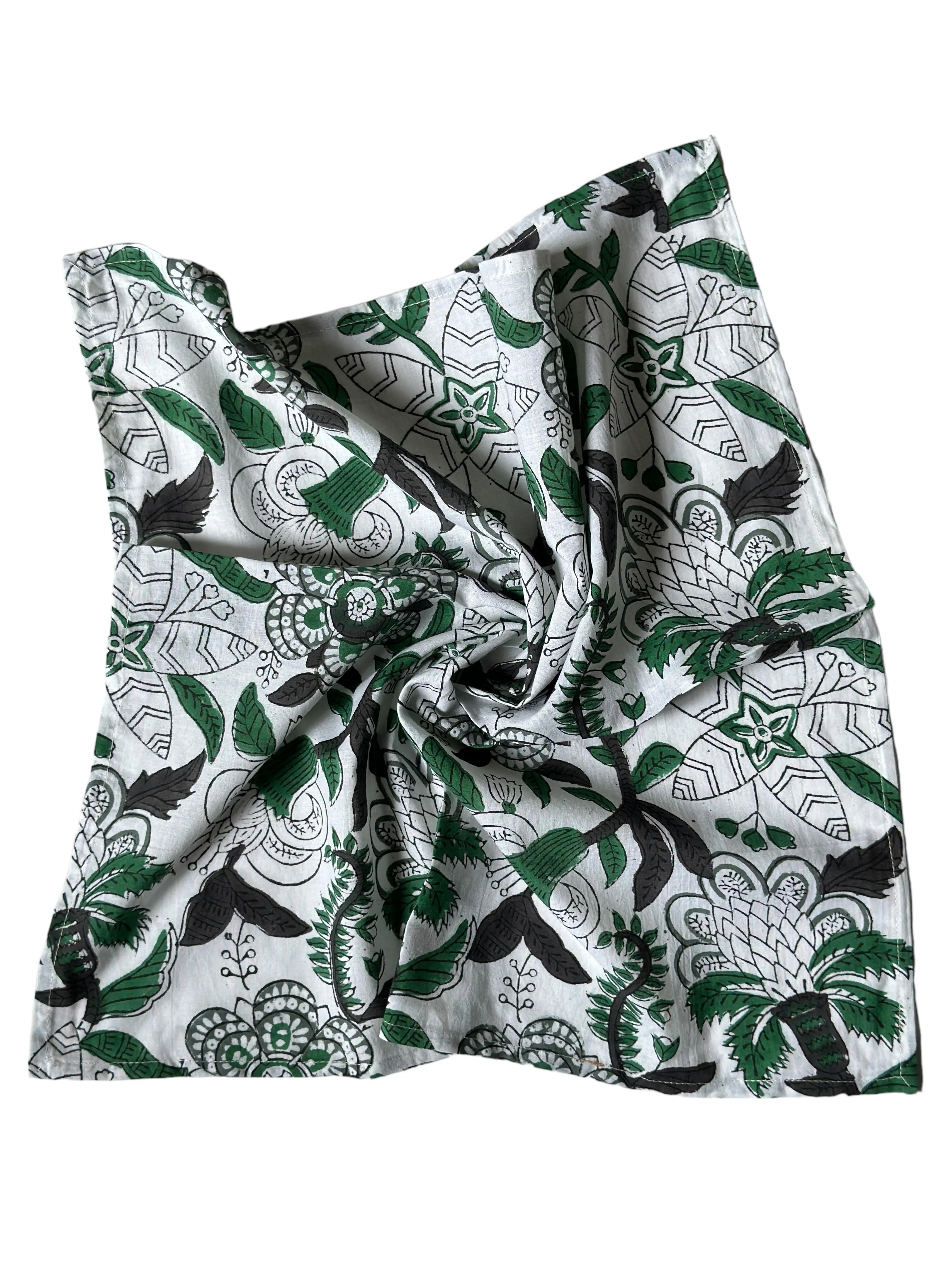 Wood/Hand Block Printed Cotton Bandana