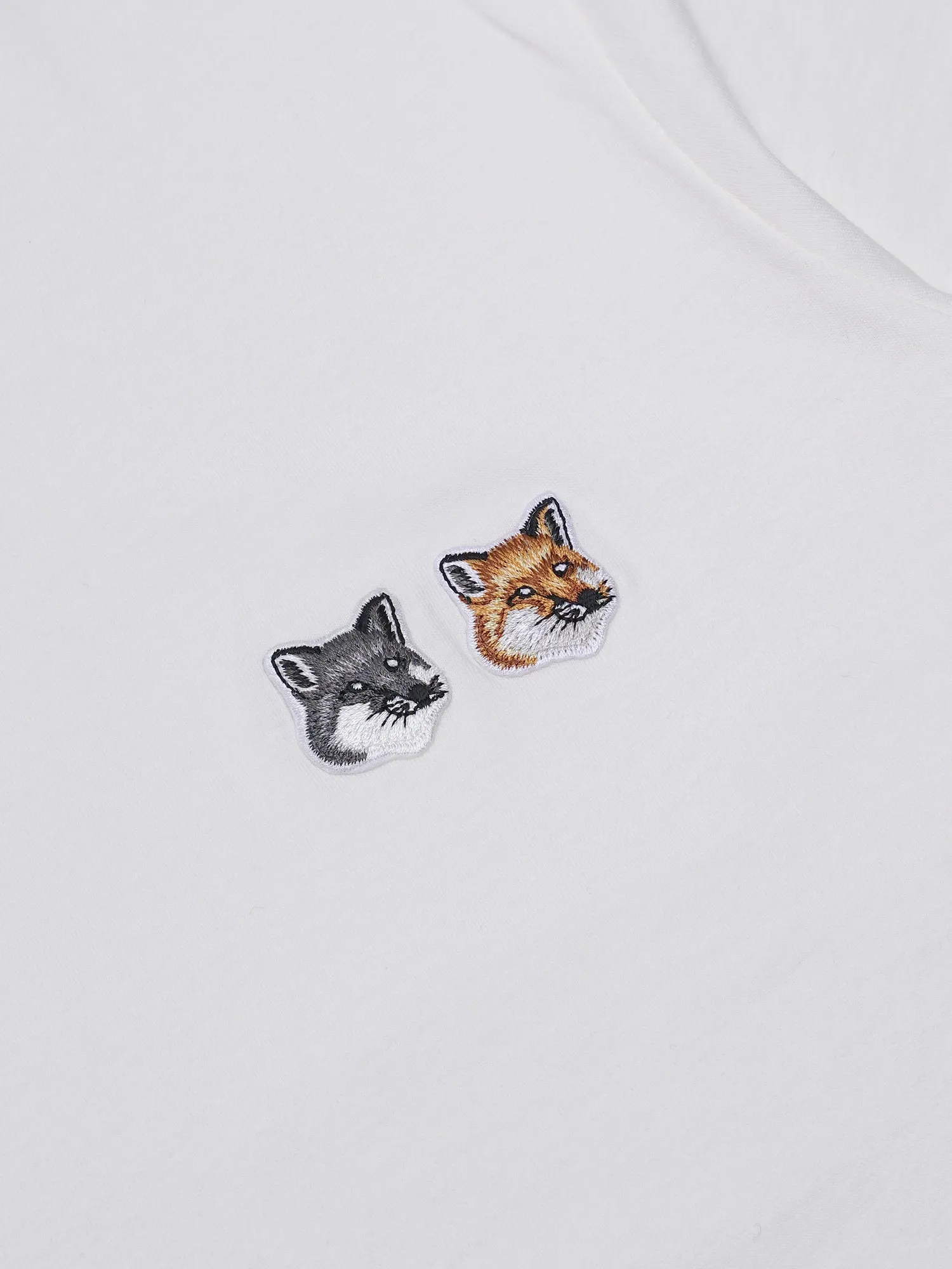 W_TEE-SHIRT DOUBLE FOX HEAD PATCH_LATTE