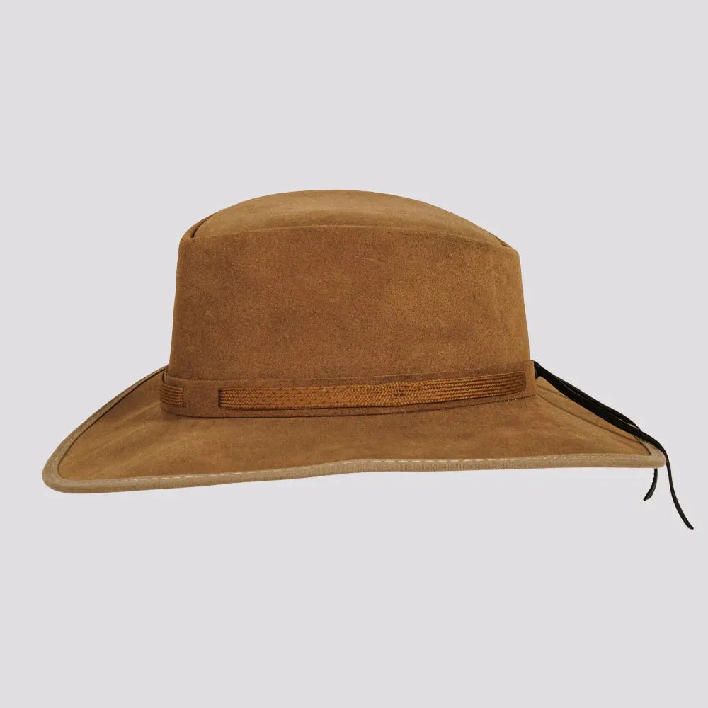 Zephyr | Womens Genuine Suede Leather Outback Hat